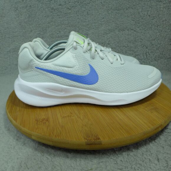 Nike Revolution 7 White and Blue Running Shoes Womans Size 8 Sneakers FB2208-001 - Picture 1 of 10